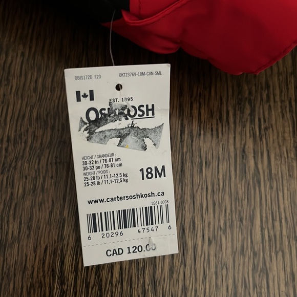 OshKosh 2 piece Snowsuit with Hat & Neck-warmer - Picture 4 of 5